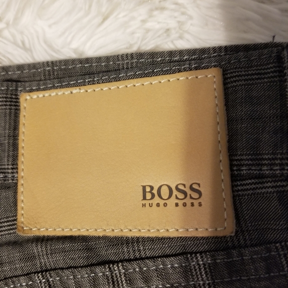 Hugo BOSS Men's Plaid Dress Pants Color Gray Size 32X32 - Picture 11 of 15